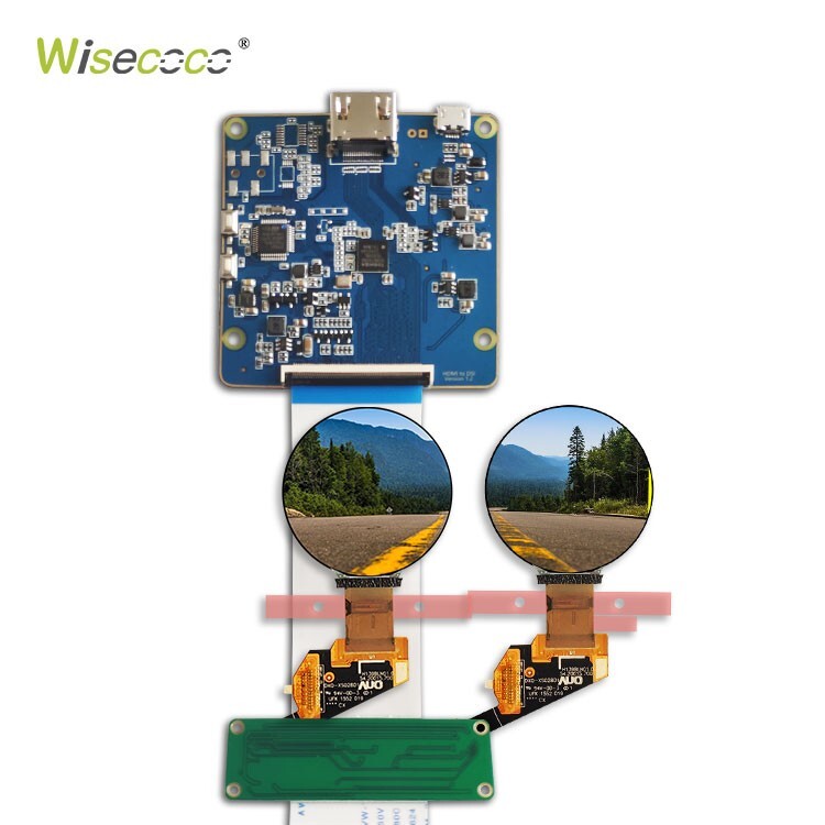 Dual Round Oled Display 1.39 inch 400x400 Circle Screen HDMI Board DIY Project