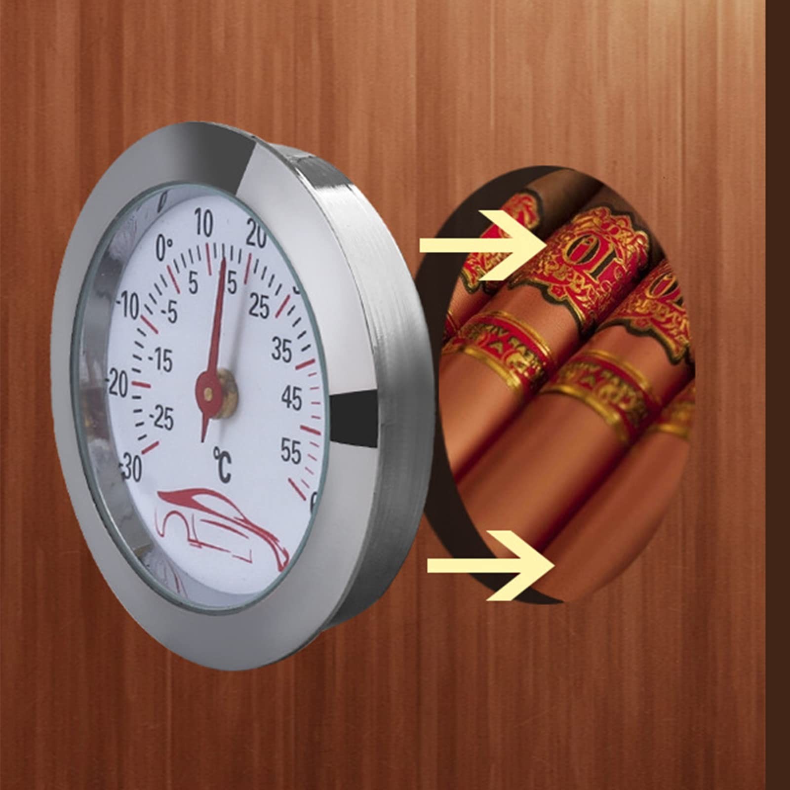 Thermometer Mini Autothermometer 30 to 60°C Embedded Temperature Tester...