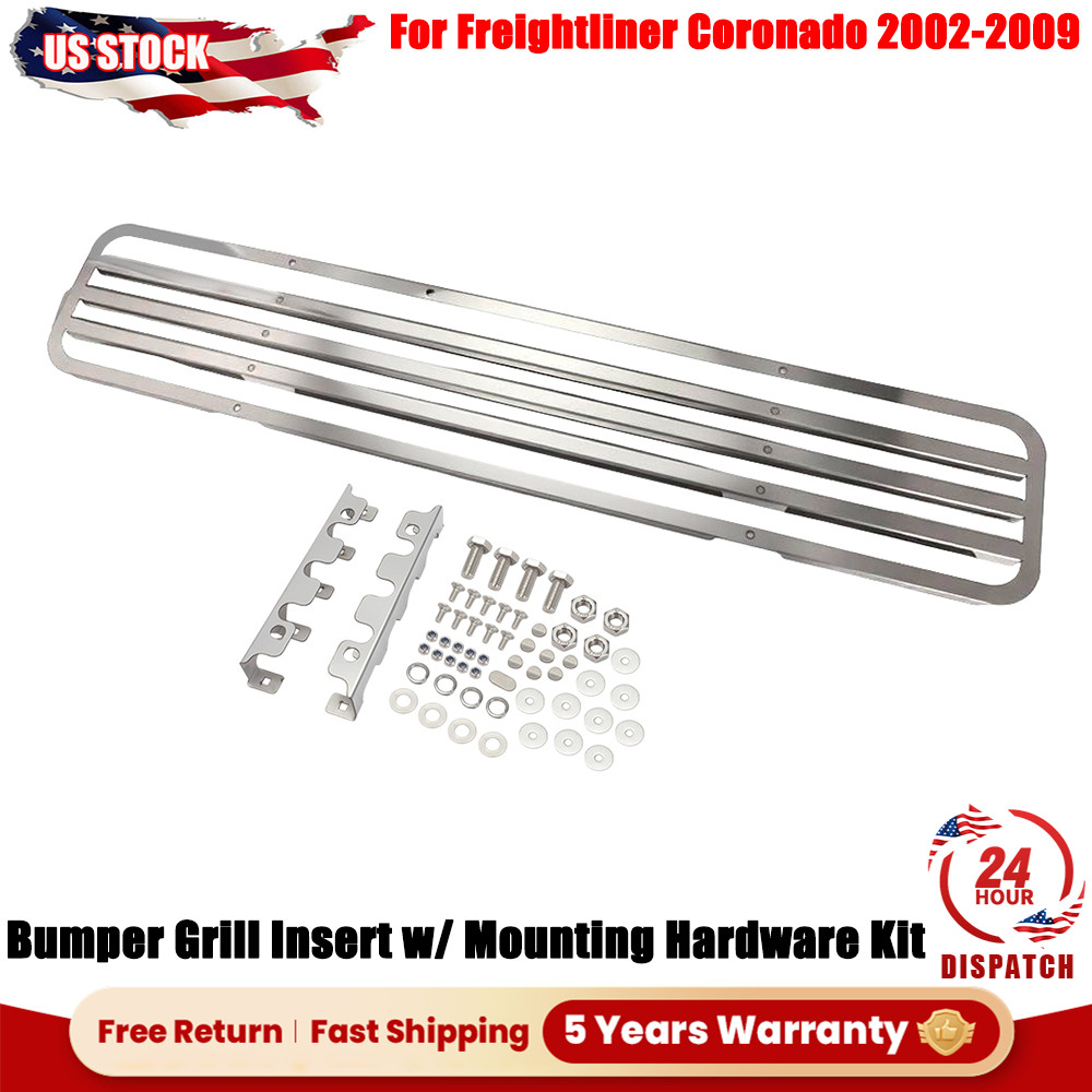 1 Kit Stainless Steel Bumper Grill Insert For Freightliner Coronado 2002-2009 US