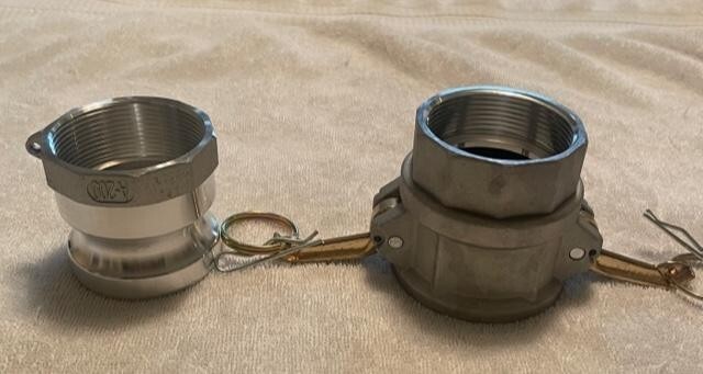 2" Camlock Coupler Coupling set for Water / Trash Pump BSP Threads aluminum.