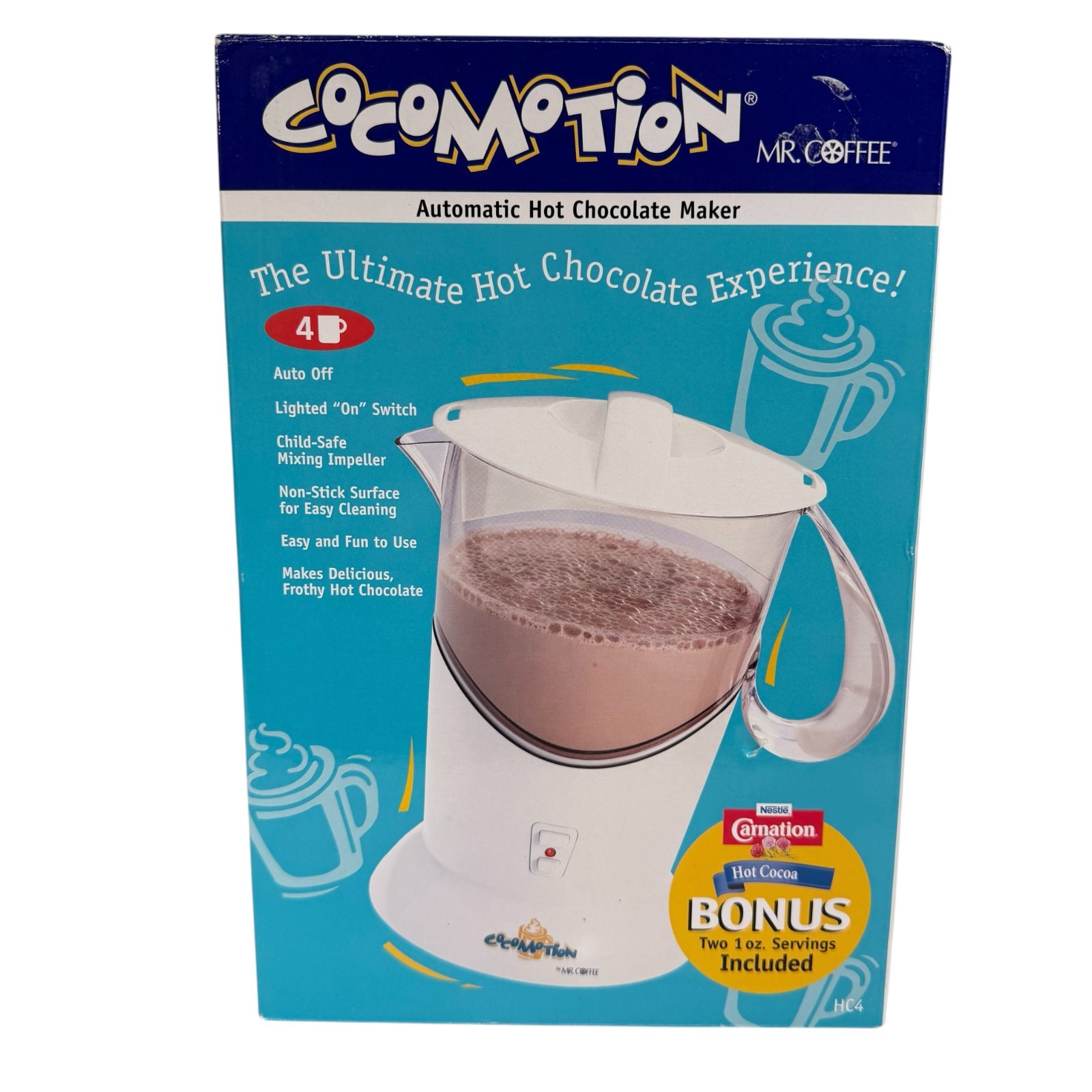NEW Mr. Coffee Cocomotion Automatic Hot Chocolate Maker 4 Cup HC4 312541