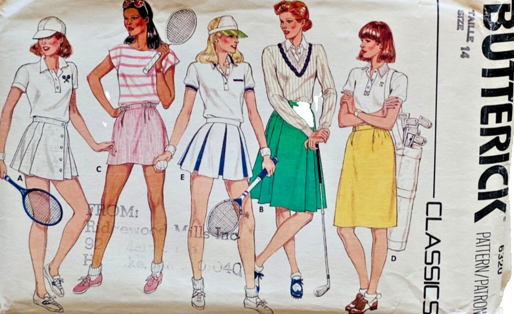 VINTAGE 80s BUTTERICK 6320 SKIRTS BLOOMERS UNCUT/FF