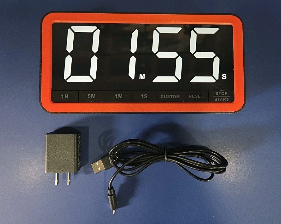VOCOO Digital Kitchen Timer with 7.8” Extra Large Display, Magnetic LED