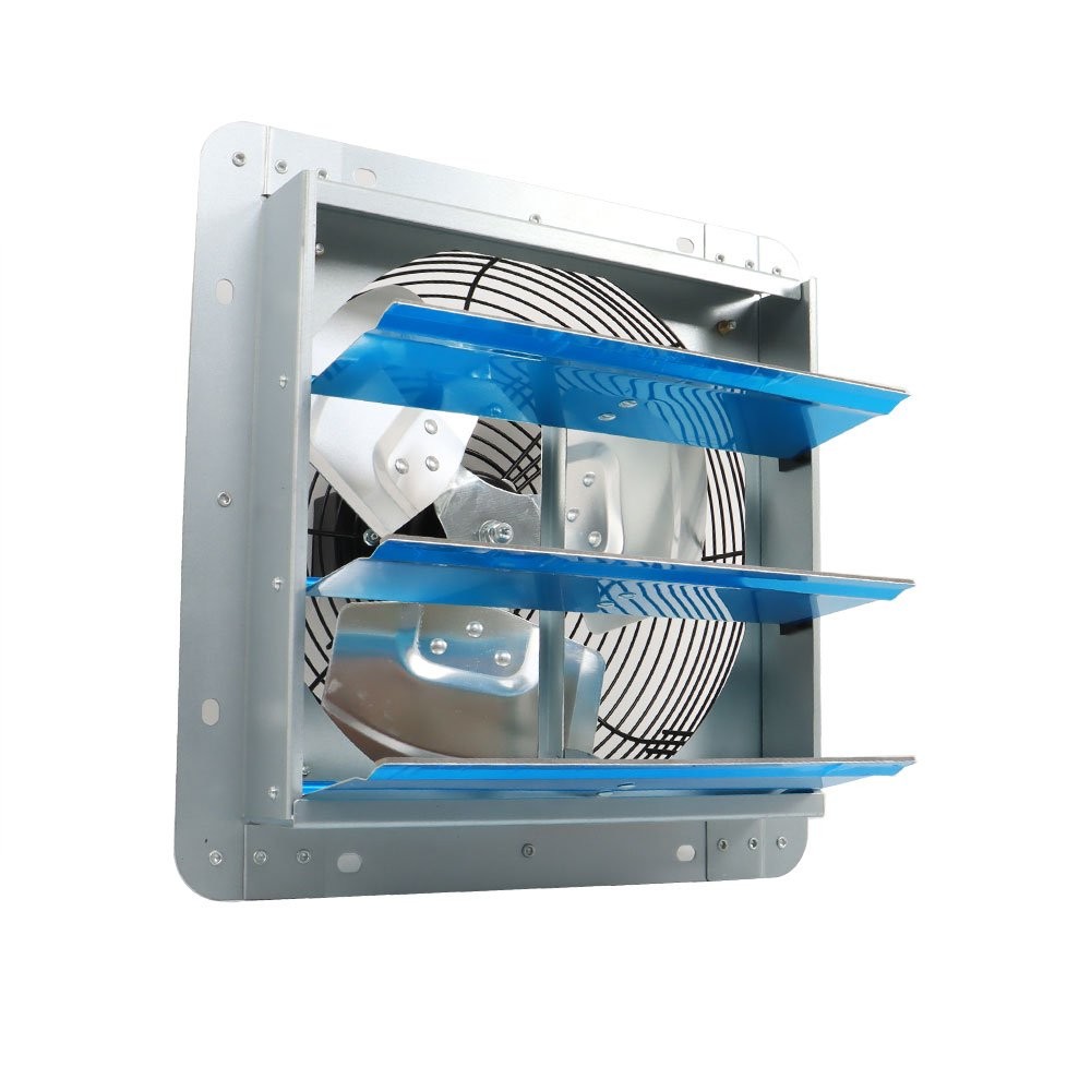 12" Exhaust Fan Ventilation Extractor Wall-Mounted Square Blower  W/Controlle