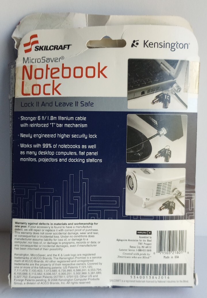 Kensington Microsaver Notebook Lock