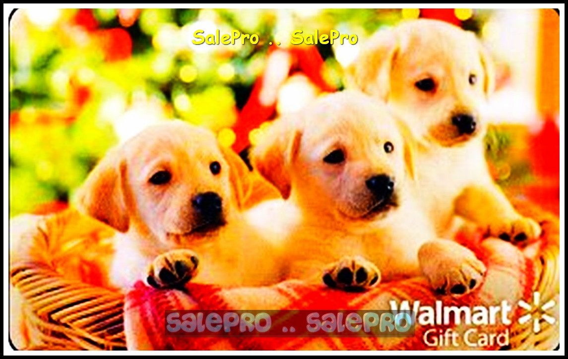 WALMART ANIMAL WEEK THREE PUPPIES DOGS #FD30150 DOG COLLECTIBLE GIFT CARD