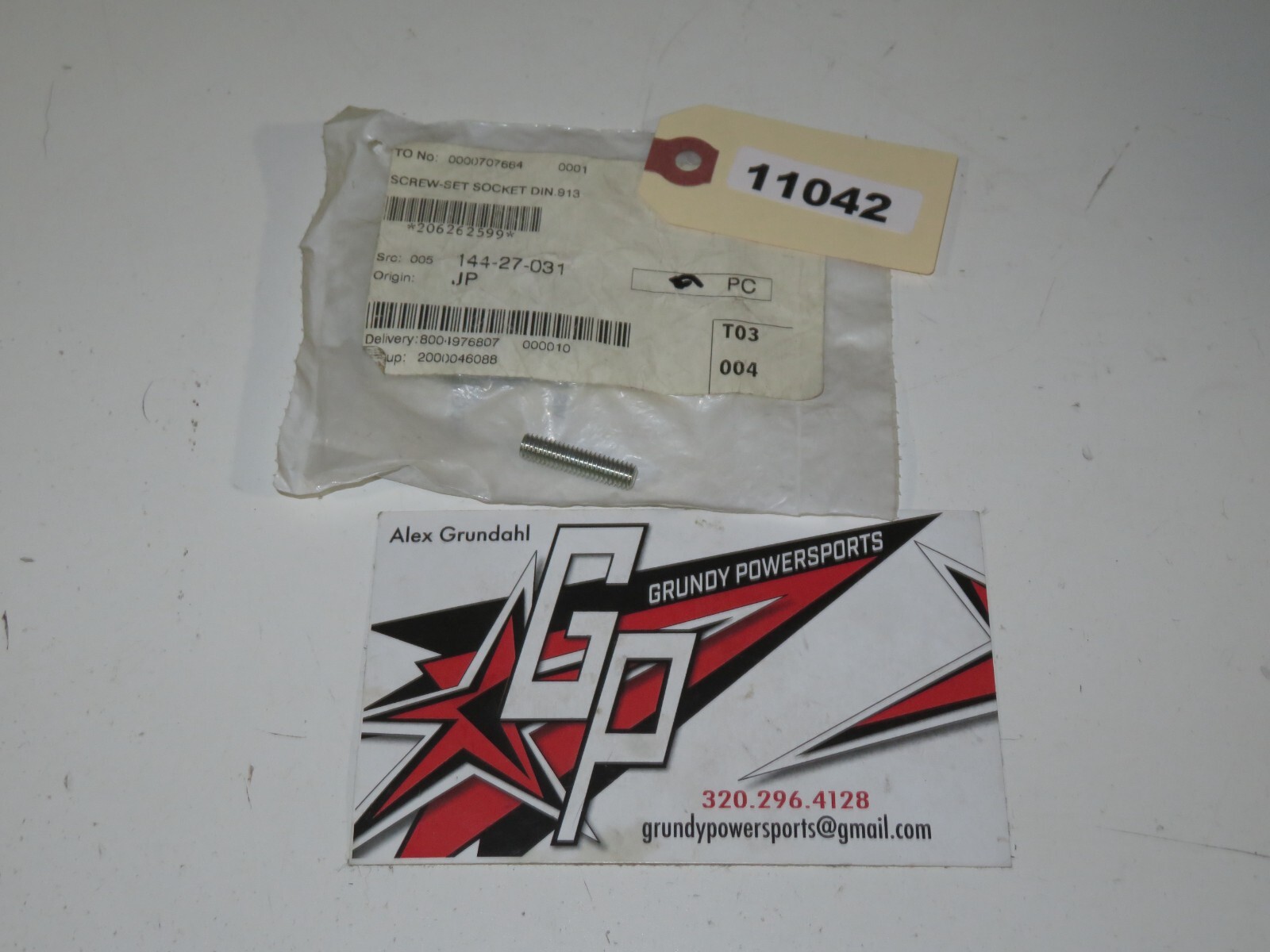 Ski-Doo - New OEM Socket Set Screw Silver / Chrome Qty 1 - 250000408 / 206262599