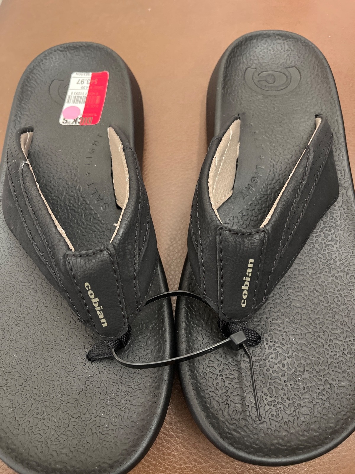 NEW COBIAN MENS SLIPPERS SZ 9 BLACK RUBBER