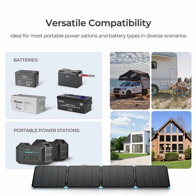 Renogy 400W Foldable Solar Panel Lightweight IP67 For RV Camping Off-Grid