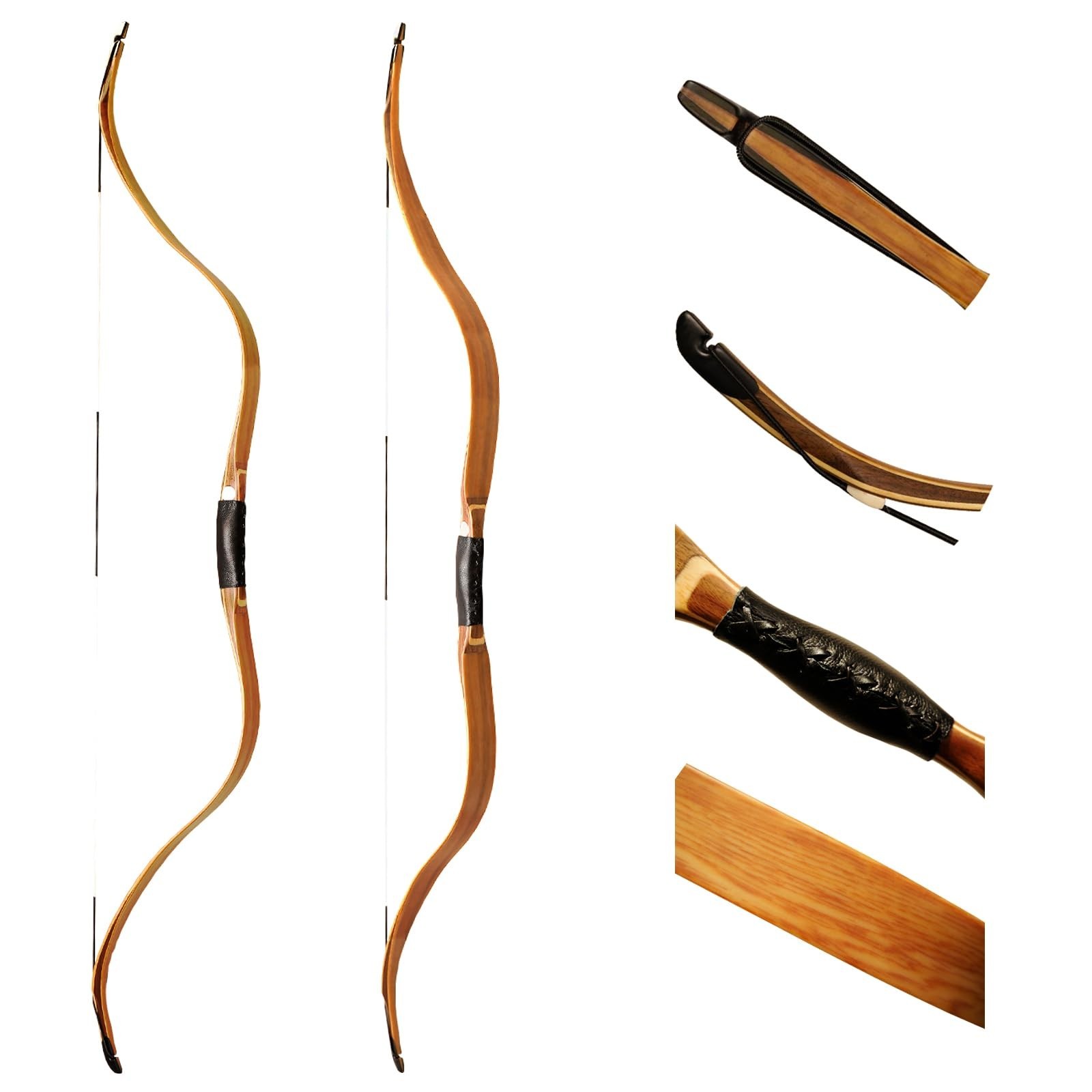 AF Archery Tatar Recurve Bow, 54" Traditional Laminated Horse Bow for Mounted...