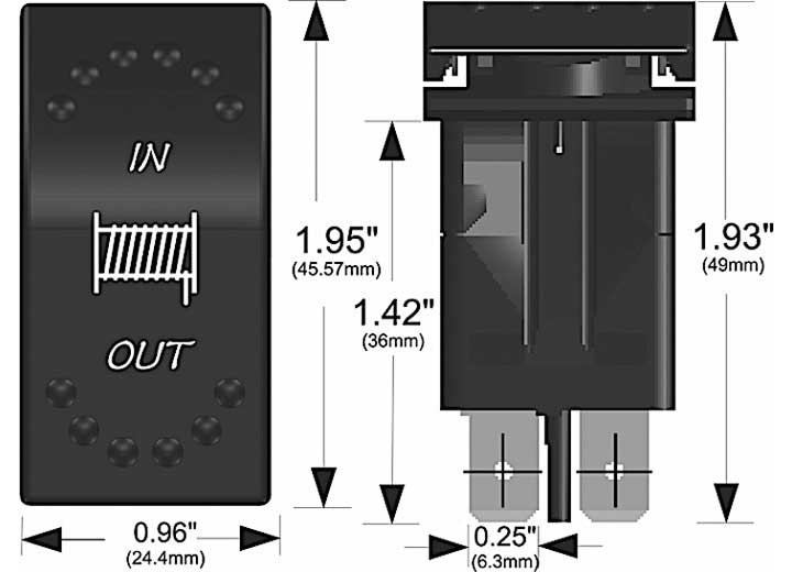 Bulldog Winch 20261 Winch In-Out Switch 4Pin - White