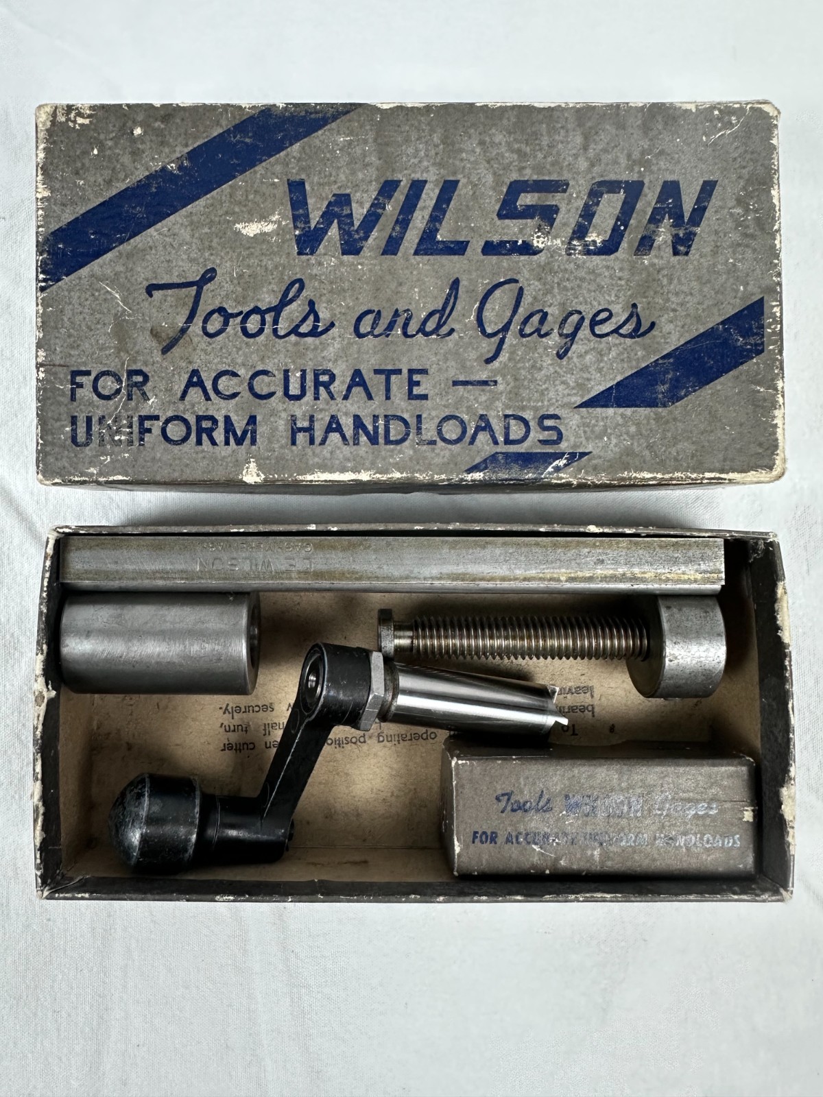 Wilson Universal Case Trimmer W/ Burring Tool and 30/06 Shell Holder Used In Box
