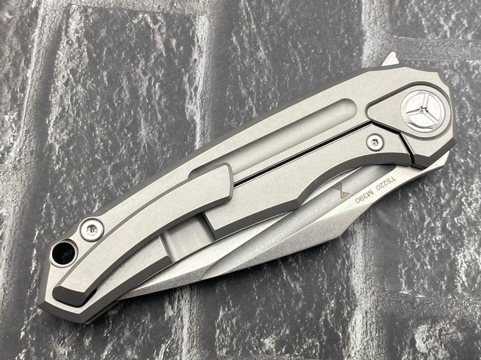 Twosun TS220-M390-SW Folding Knife M390 Titanium Handle Fast Open Pocket Knife