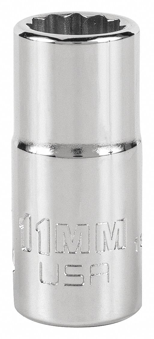 Proto J5211MN 3/8-inch Drive 11-millimeter 12-Point Intermediate Socket