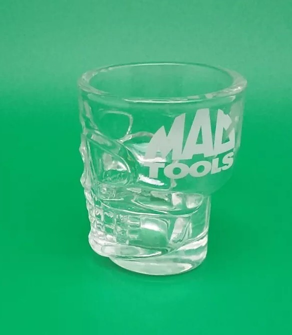 1 MAC TOOLS Clear Glass 2.25" Skull SHOT GLASS