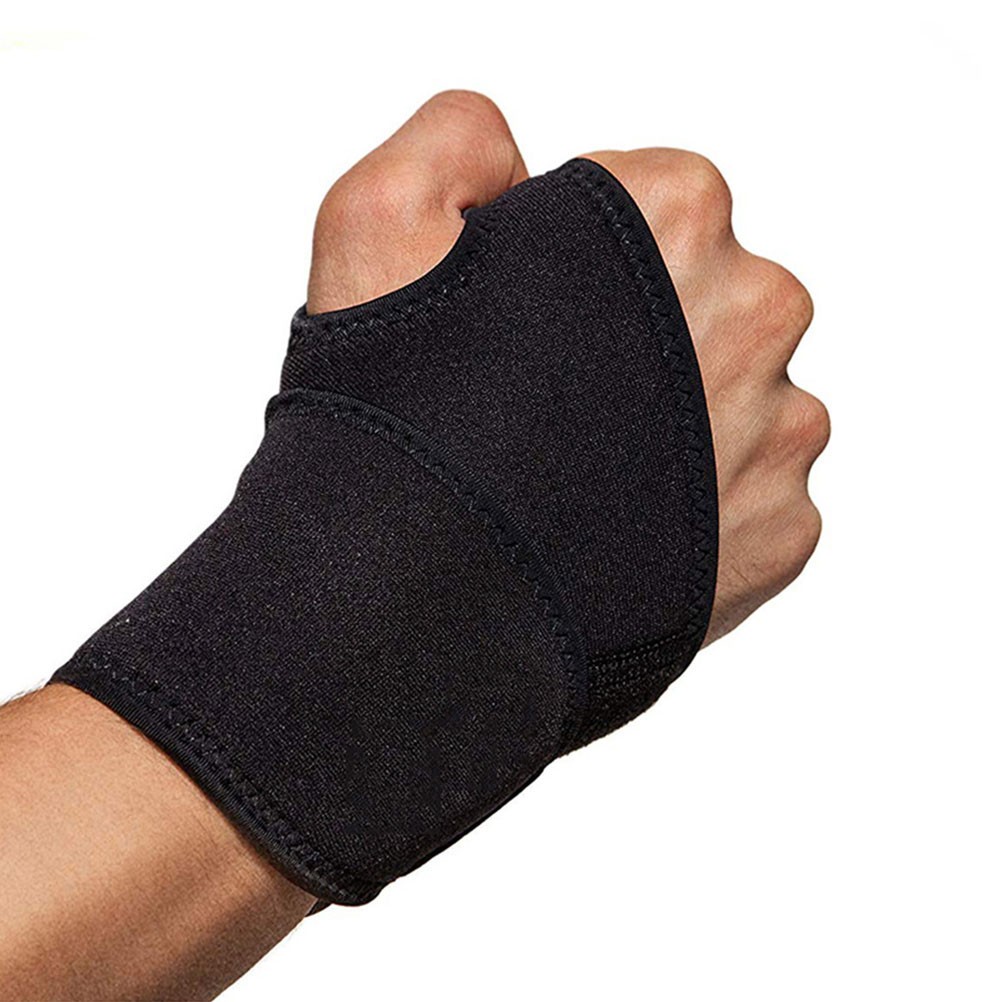 2Pcs Breathable Wrist Support Wraps Black Adjustable Sports Wrist Brace