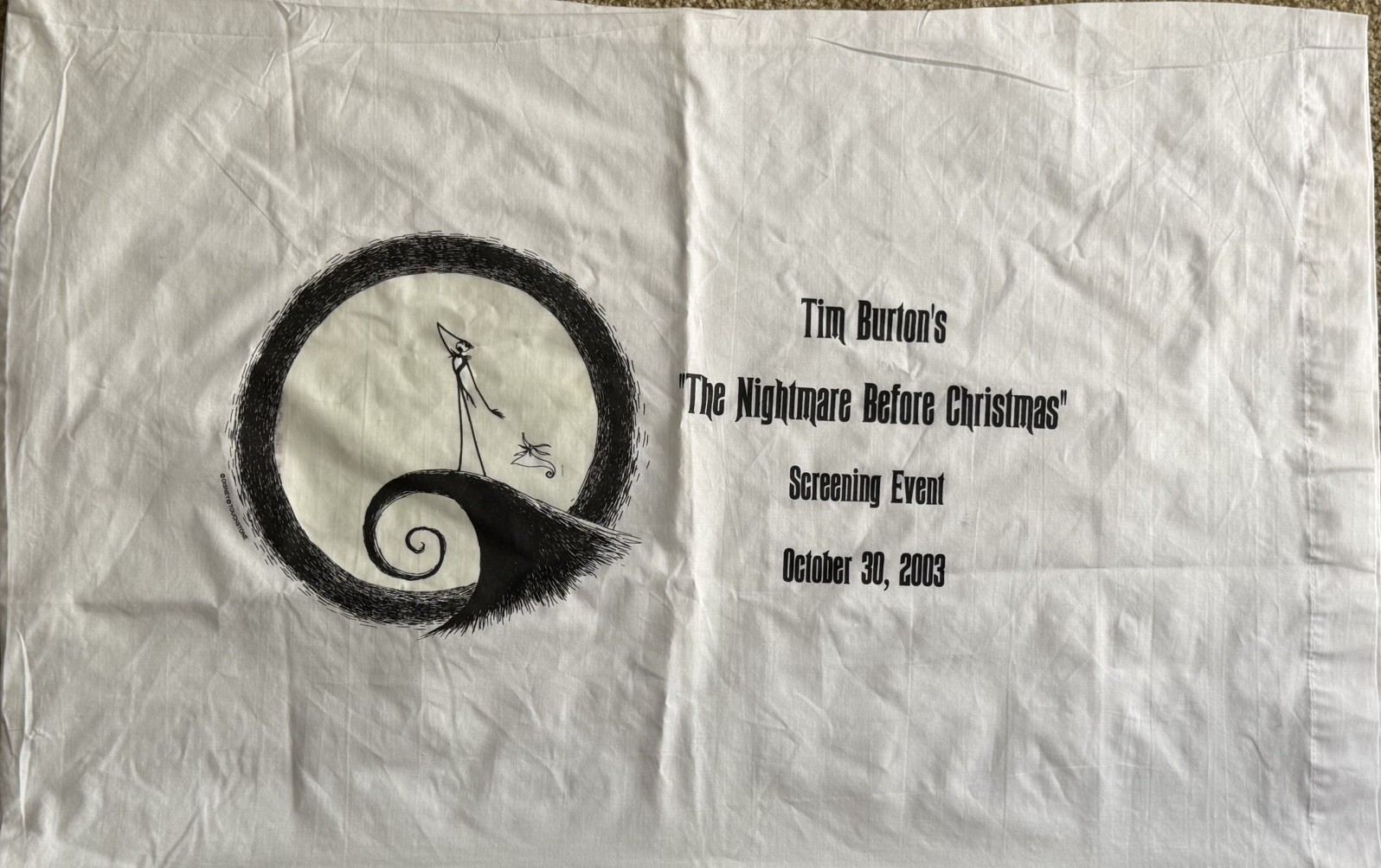 Nightmare Before Christmas  Event2003 Jack Skellington Tim Burton Pillowcase