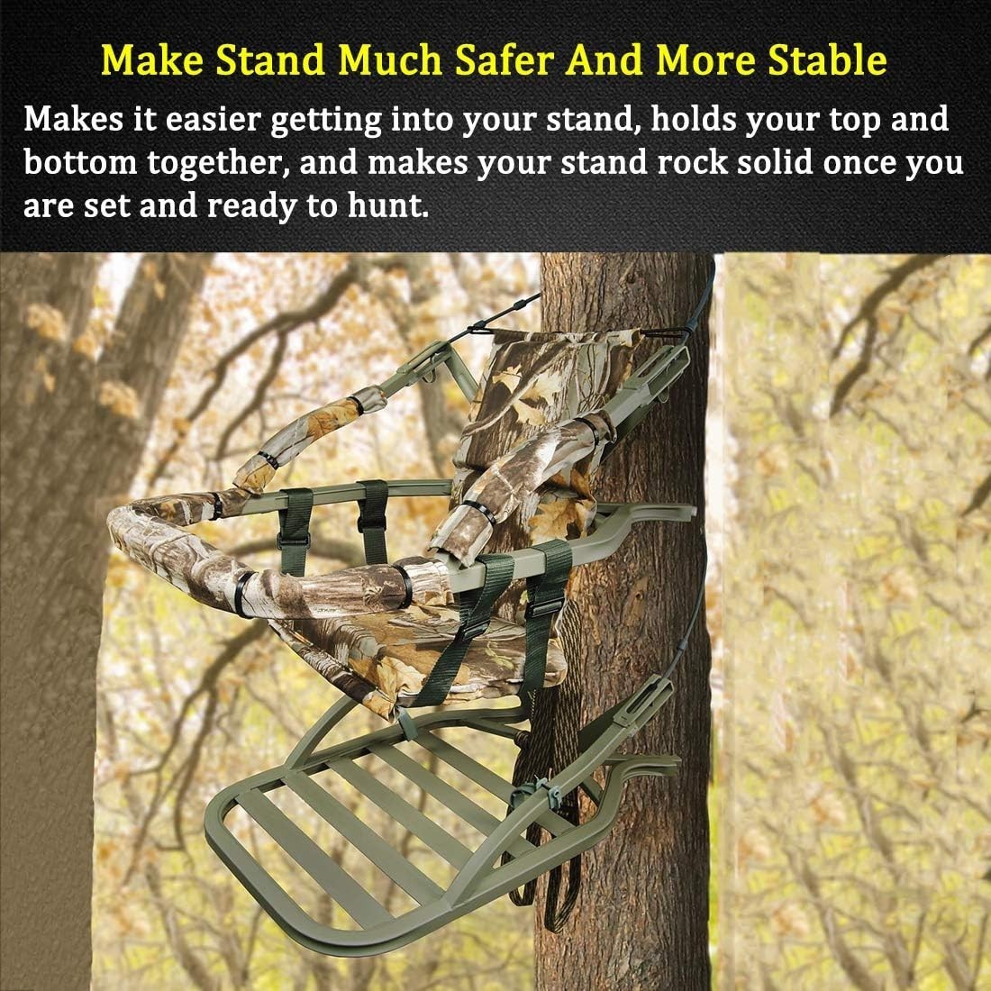 Durable Tree Stand Stabilizer Straps - Easy Installation for Secure Hunting