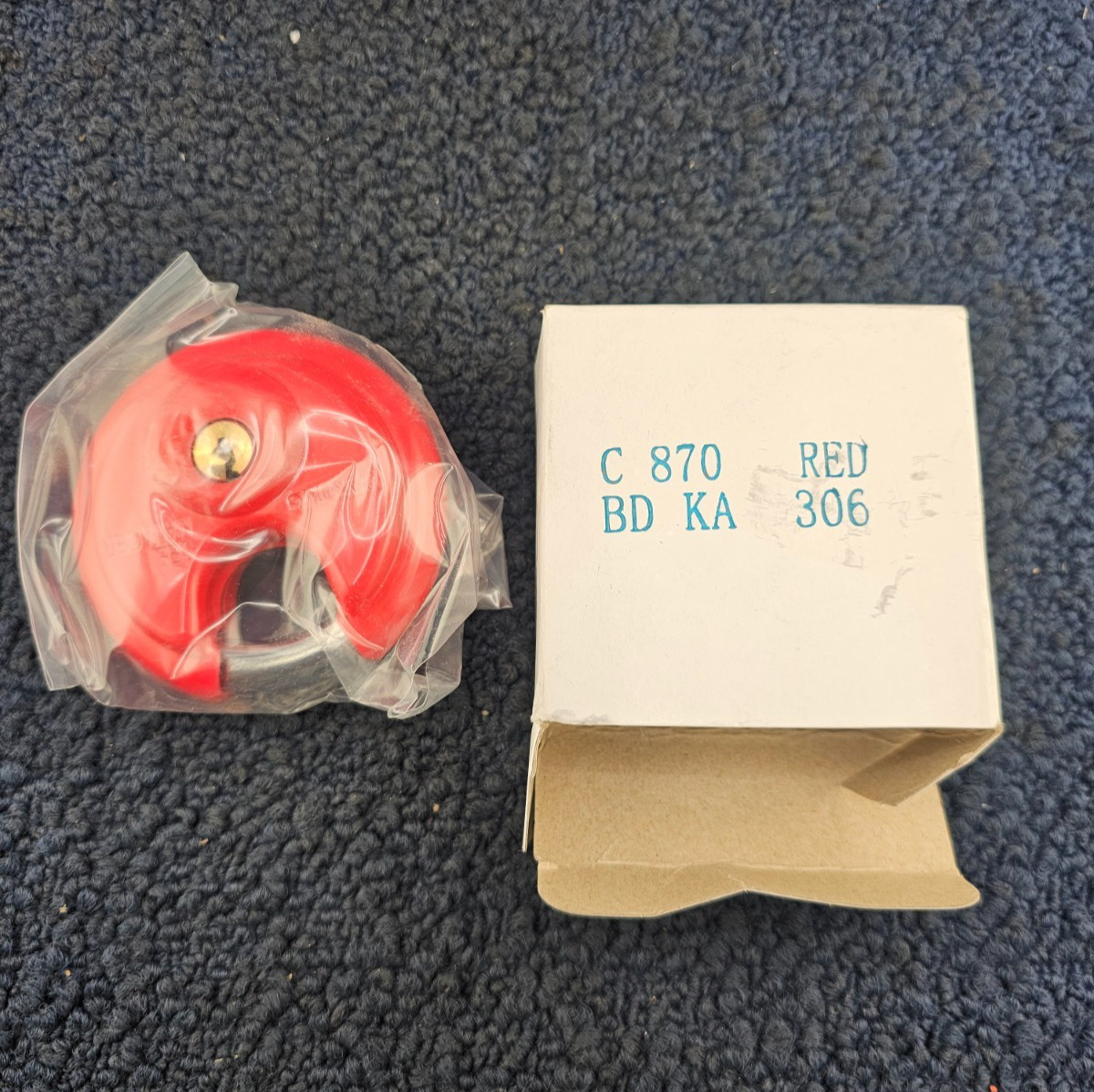 (QTY 5) C870: Disk Padlock Stainless Steel Body Brass Storage Unit Red (NO KEYS)