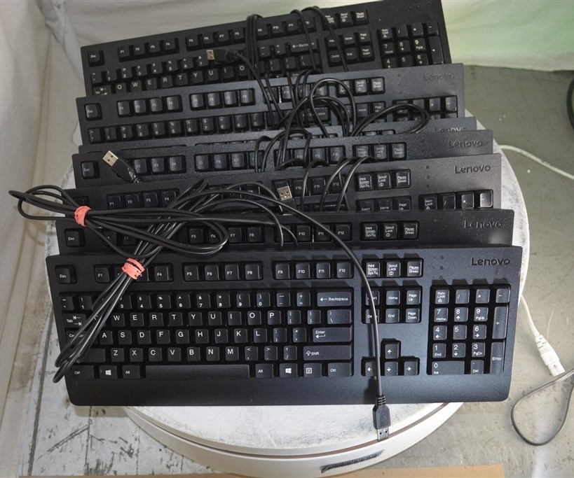 Lot of 10* LENOVO SK-8827 SD50LB0031 Wired Keyboard USB BLACK