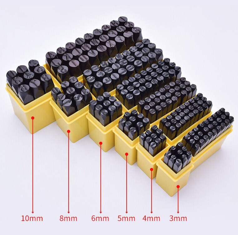 US Stock 36pcs Letter & Number Stamp Punch Set Hardened Steel Metal 6mm 8mm 10mm