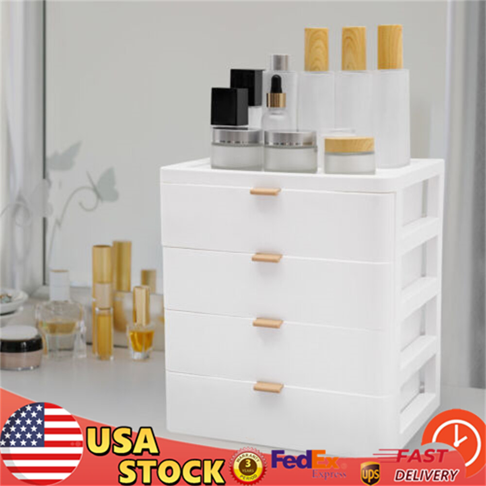Modern Desktop Storage Box Drawer Organizer Desk Organizer with Drawer White NEW