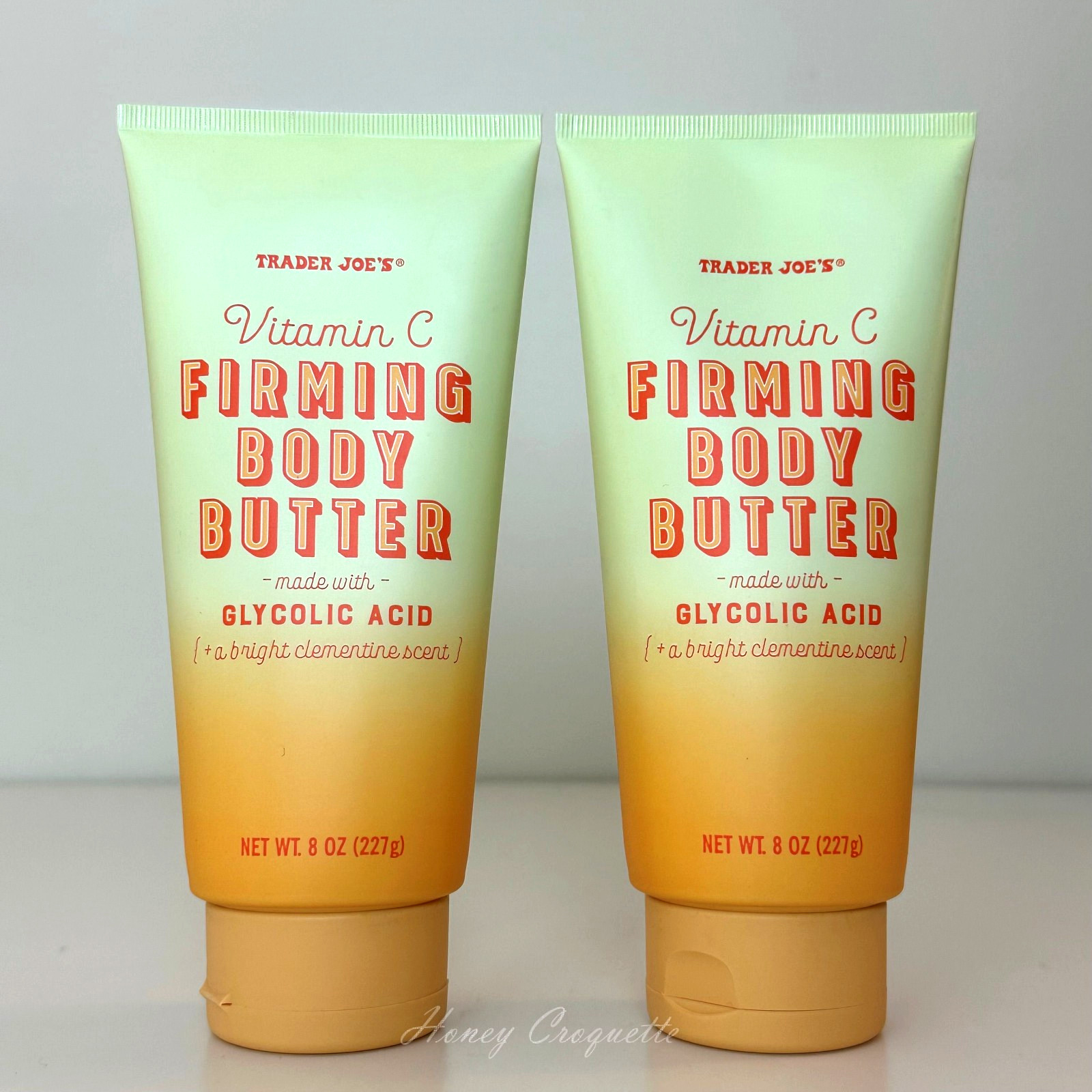 2x Trader Joe's Vitamin C Firming Body Butter w/Glycolic Acid Clementine Scent
