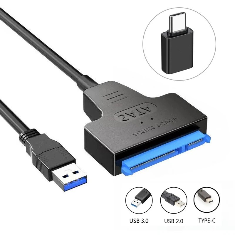 USB 3.0 / Type C to SATA Adapter Cable for 2.5" HDD SSD SATA III Converter