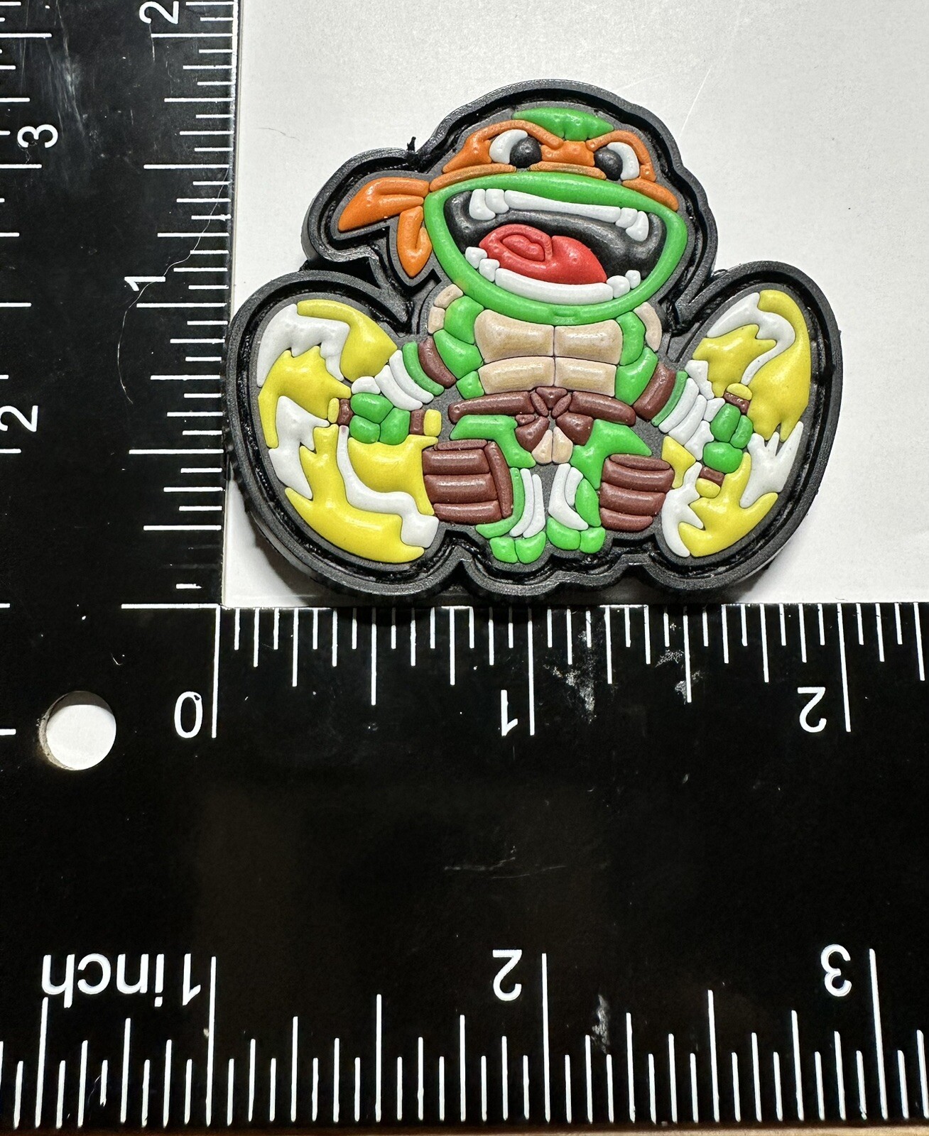 Michelangelo, tmnt pvc rubber morale ranger eye patch Edc
