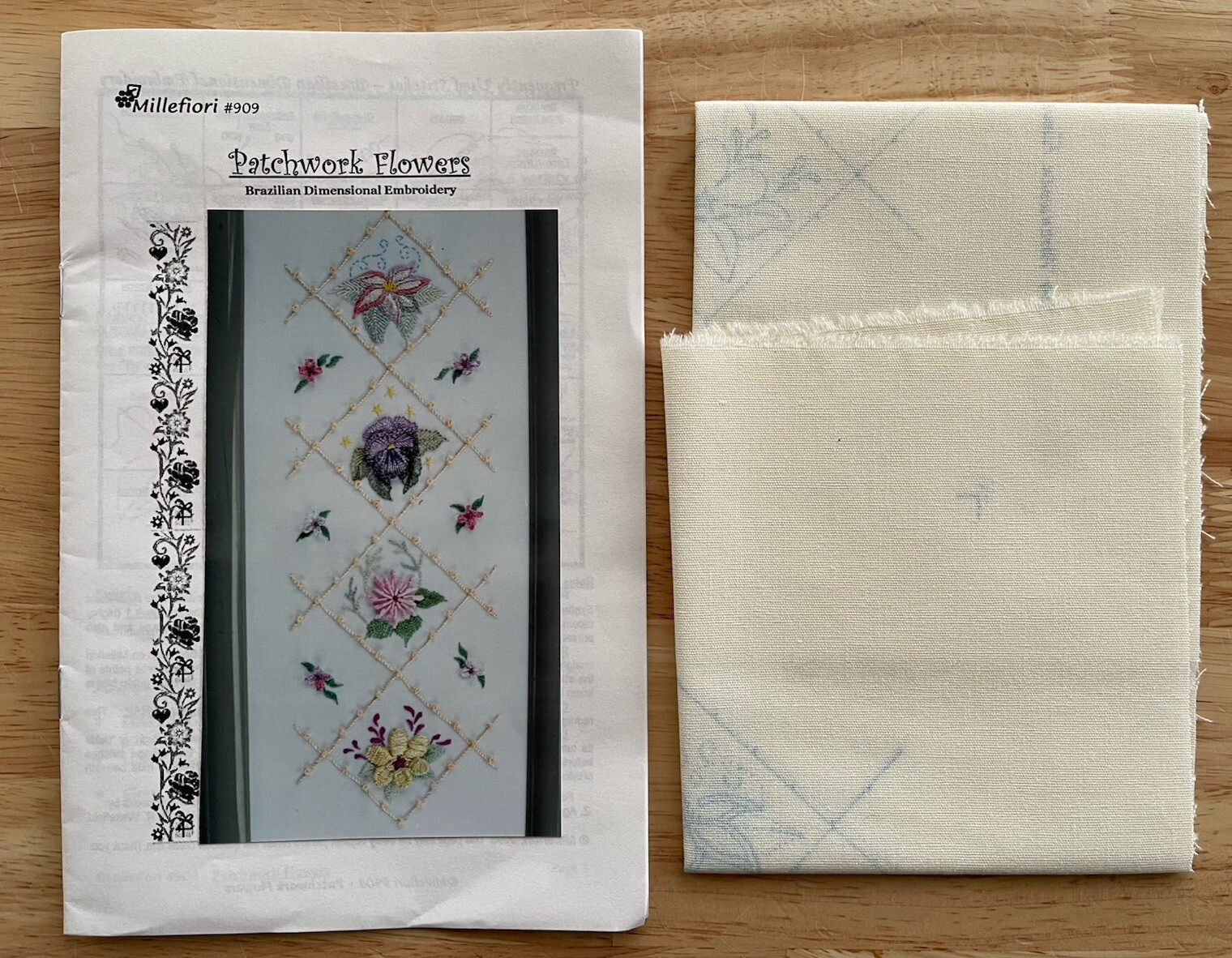 Patchwork Flowers By Millefiori Brazilian Embroidery Cloth Pattern