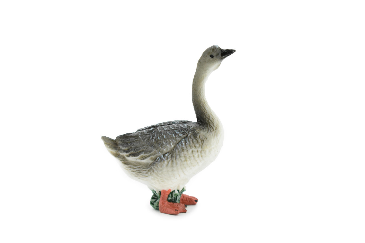 Grey Goose, Chinese Barnyard Geese Realistic, Educational, Gift 2.5" CH259 BB123