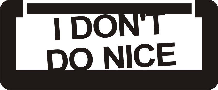 3 - I Don’t Do Nice Hard Hat / Biker Helmet Sticker  BS218