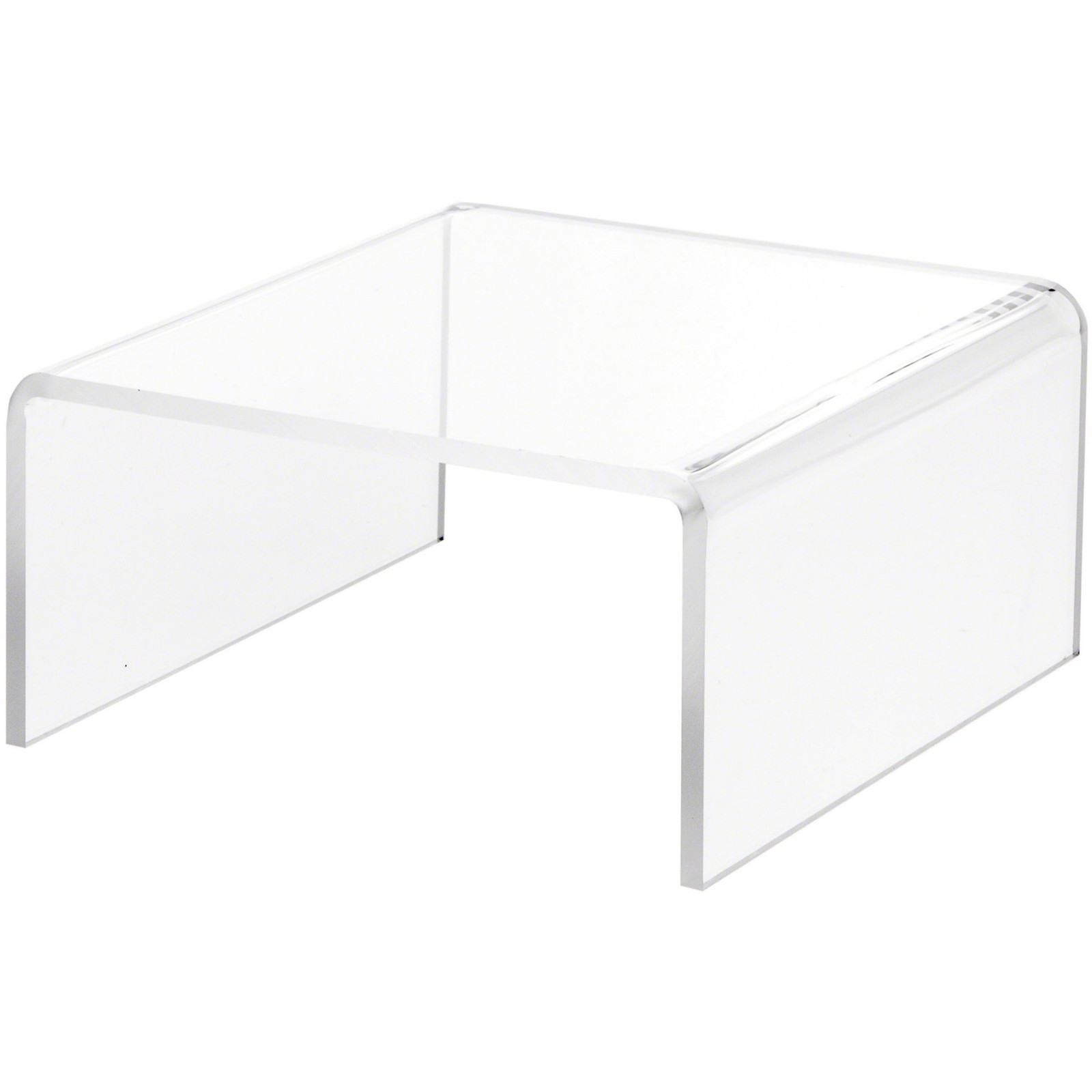 Plymor Clear Acrylic Short Square Display Riser, 3.5" H x 7" W x 7" D
