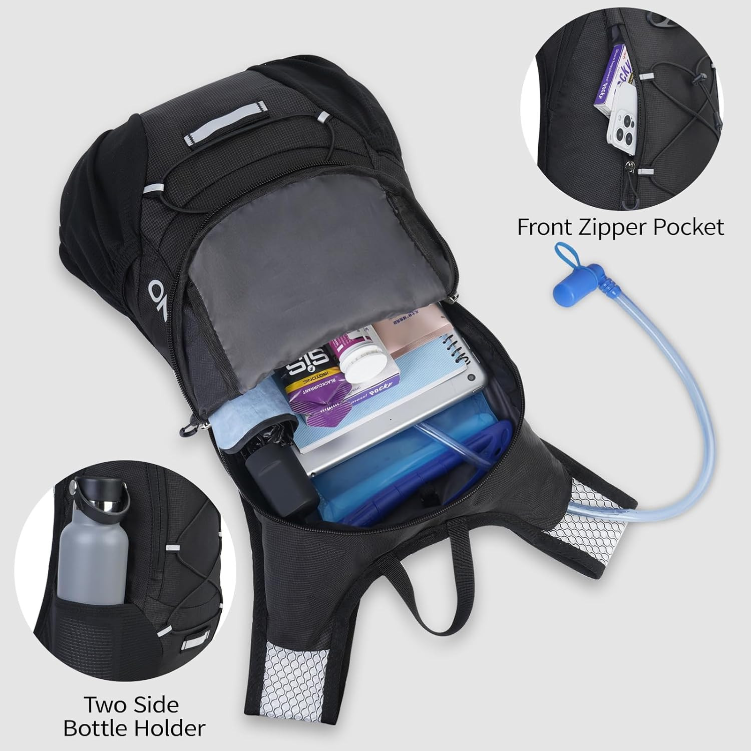 Hydration Backpack with 2L Bladder for Running, Cycling, and Hiking