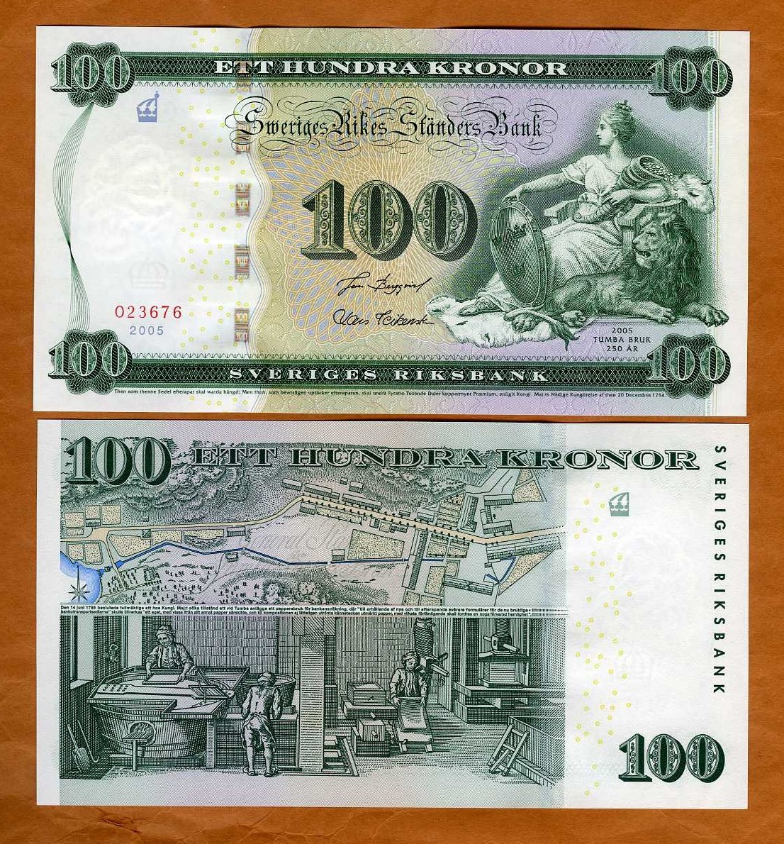 Sweden, 100 Kronor, 2005, P-68 UNC   Commemorative, "Mother Sweden" (Moder Svea)