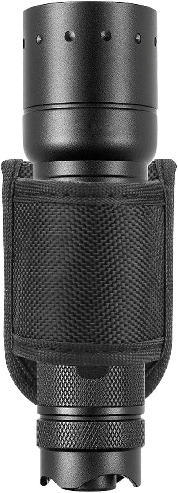 Flashlight Holster for Duty Belt, Open Top D Cell Compact Light Holder Case