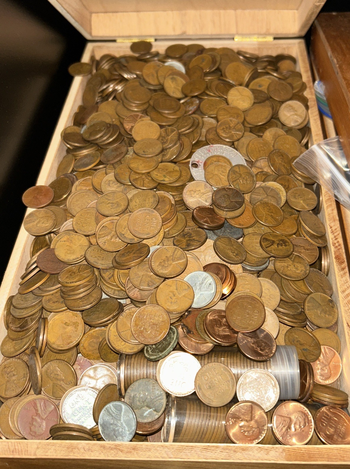 LOT of 1000 Unsearched Lincoln Wheat Cents 1c - Old U.S. Estate Coin Lots Mixed