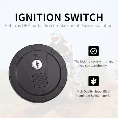 Motorcycle Ignition Switch Kit Assembly Fuel Gas Cap Lock Key Set Compatible