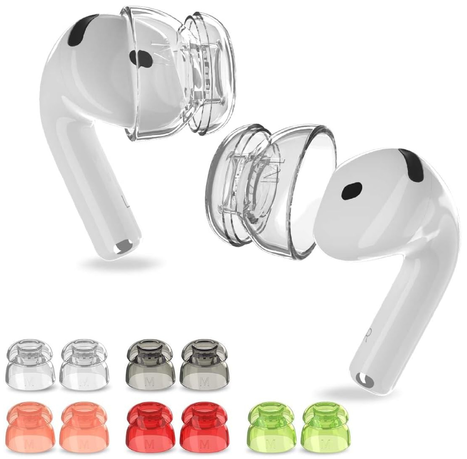 [5 Pairs] Ear Tips Cover for Airpods 4 Earbuds (2024), Soft Silicone Earbuds Cov