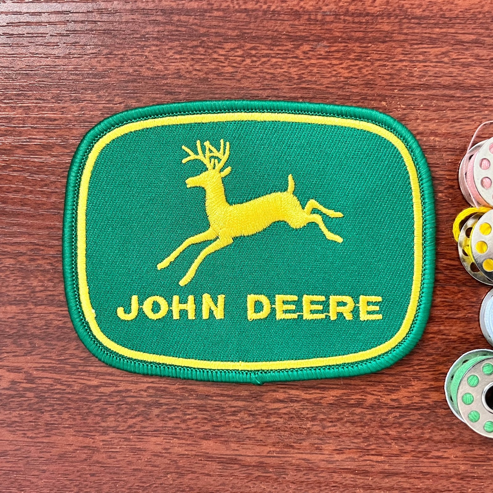John Deere Patch Farming Forest Construction Equipment Embroidered Iron On 3x4"