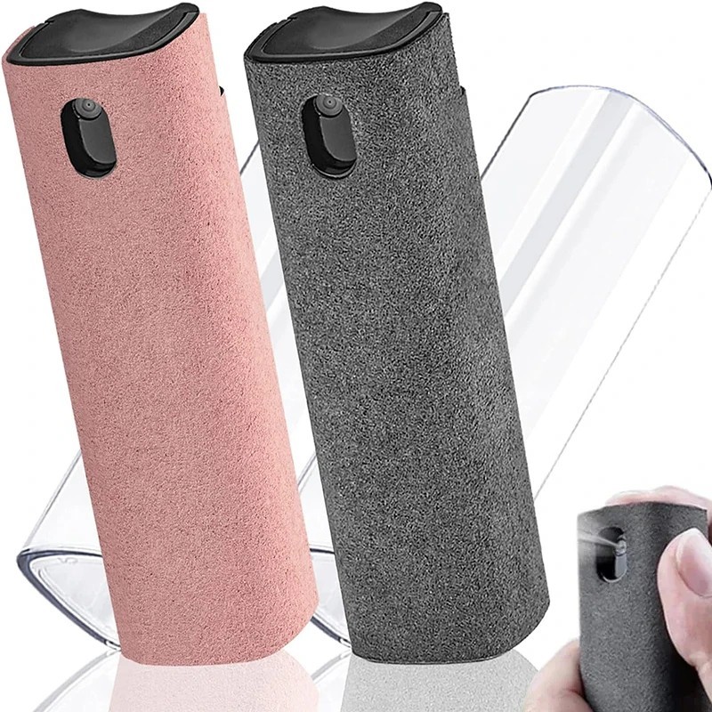 2‑in‑1 Phone & Tablet Screen Cleaner Spray with Microfiber Cloth – Portable kit