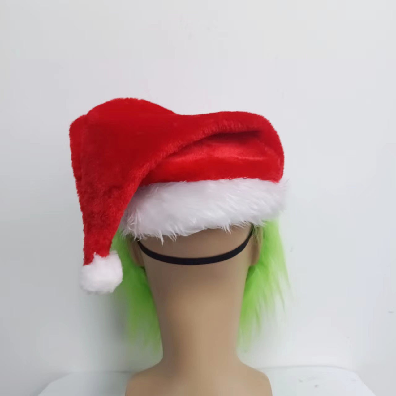 The Grinch Mask Full Head Latex Xmas Christmas Cosplay Costume with hat
