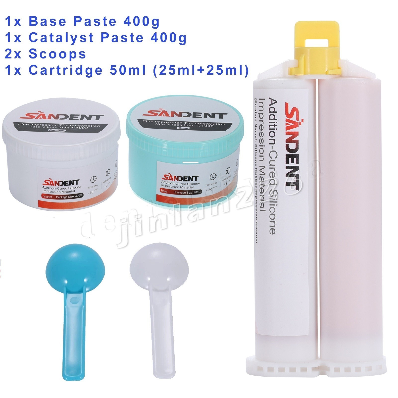 Dental Silicone Impression Material Putty Base+Catalyst+Light Body