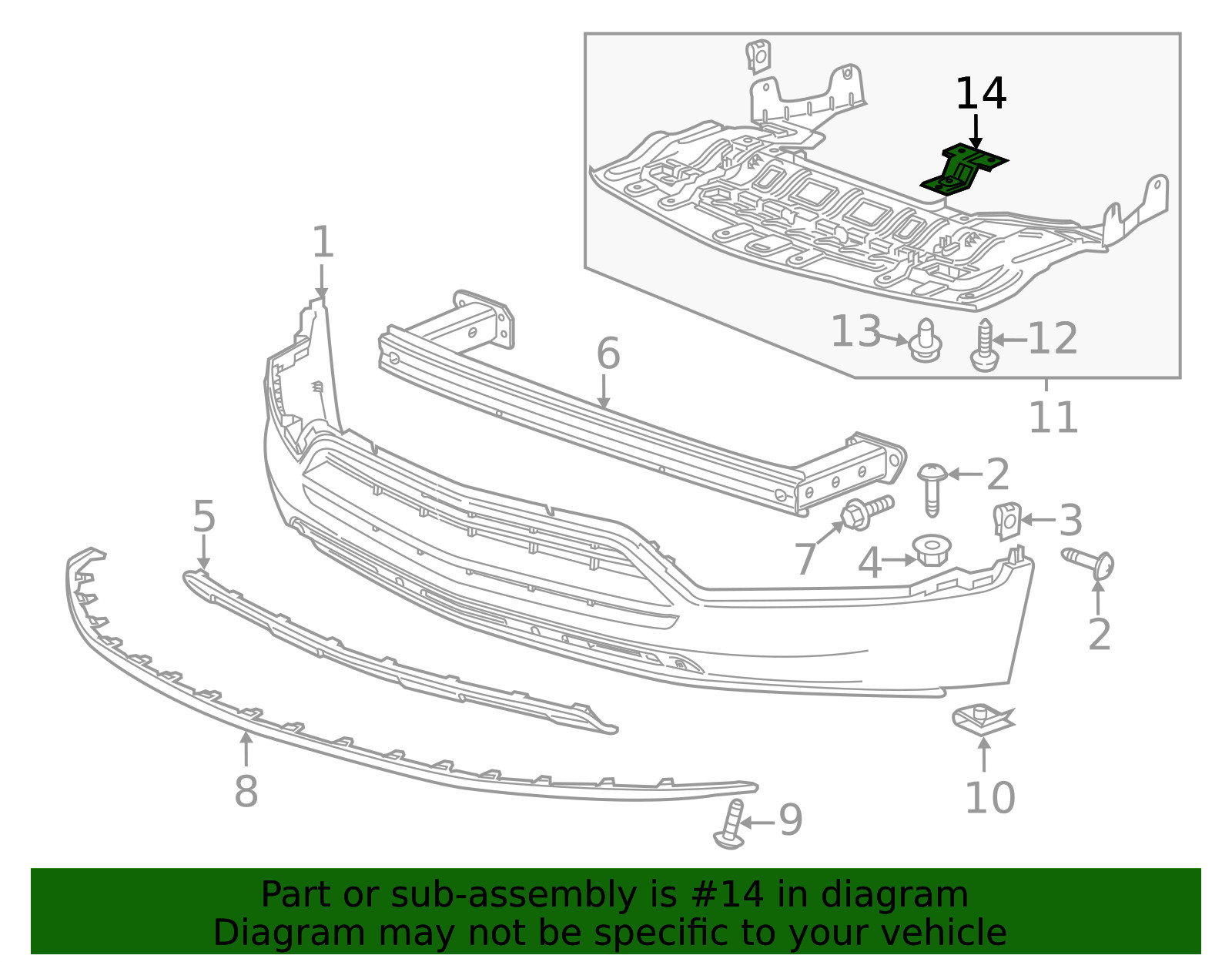 Genuine GM 2015-2016 Trax LH Air Deflector Bracket 42371778