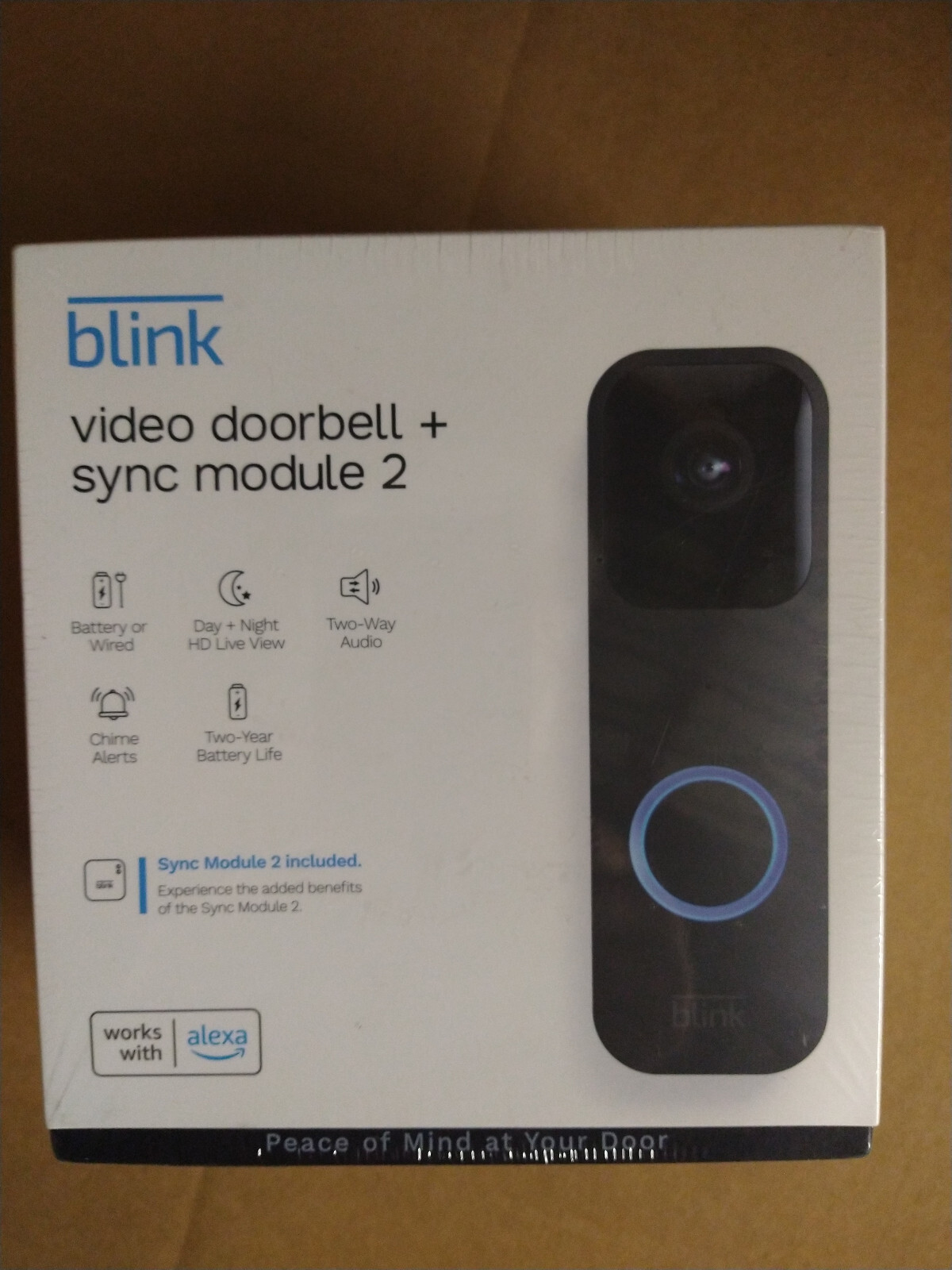 New Blink Video Doorbell + Sync Module 2 - System brand new upc 840080591186