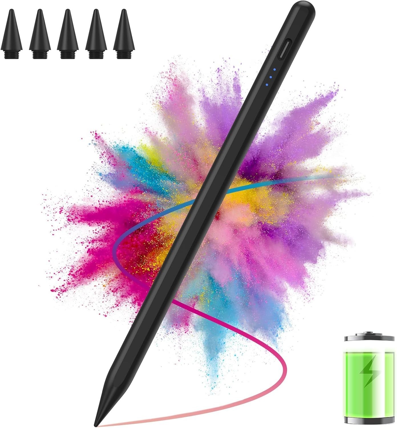 Stylus Pen Apple Pencil for Ipad 2018-2025, Faster Charging Magnetic Pen with Ti
