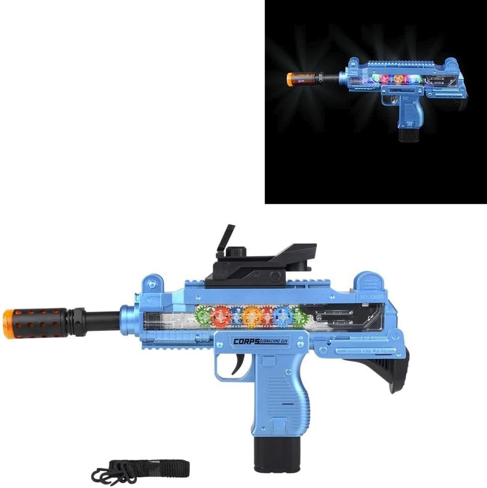 14" Special Ops Light-Up Blaster - Transparent Design for Imaginative Play