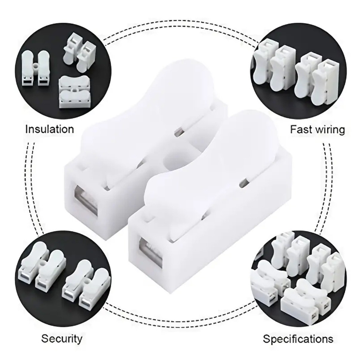 50pcs CH-2 Quick Wire Connection Terminals