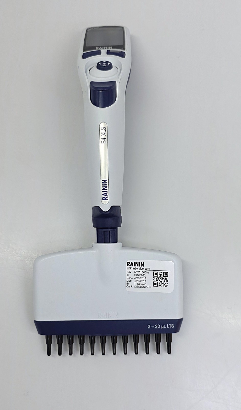 Rainin E4 XLS 12 Channel Digital Pipette Lite XLS 2-20uL | LTS L-20
