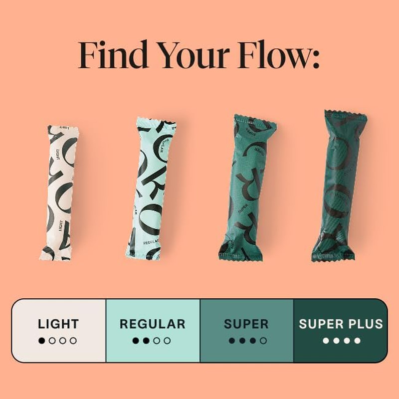 Organic Applicator Tampons | Super plus Absorbency | 100% Organic Cotton, Unscen